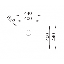 Zlewozmywak Blanco CLARON 400-IF stal Durinox z InFino 523 389